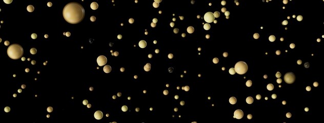 Poster - Falling spheres, abstract background, beige, tan, black, design, texture, pattern, wallpaper, backdrop