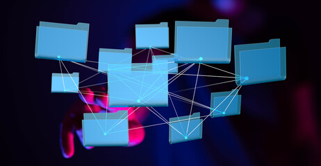 Poster - Efficiently manage and share files across networks. Secure data storage and collaboration.