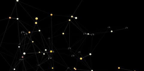 Poster - Stock photo of abstract network connection.  Use for technology, communication, or global concepts.