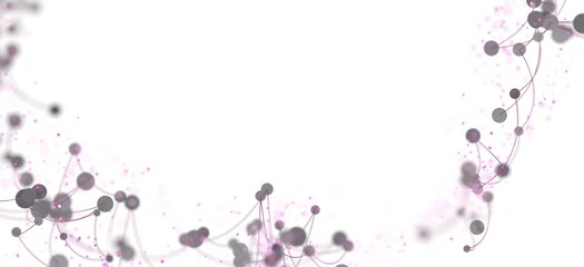 Poster - Abstract background with connected dots and lines. Perfect for technology, science, or network concepts.