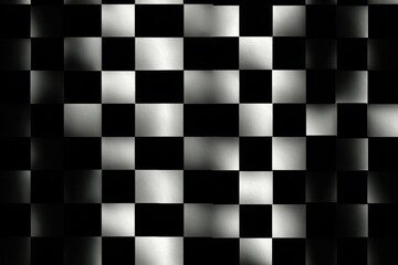 Poster - Abstract Black and White Checkerboard Pattern With Metallic Texture, Useful for Backgrounds and Visual Communication Projects : Generative AI