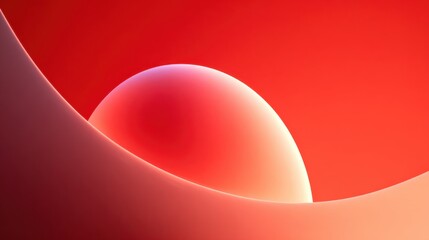 Poster - Abstract Red and White Gradient Curves, Ideal for Modern Branding and Innovative Marketing Campaigns : Generative AI