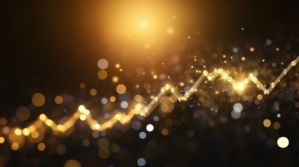Poster - Gold chart with bokeh effect.