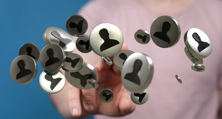 Poster - Digital identity management, online profiles, networking, user profiles, social media, avatars.