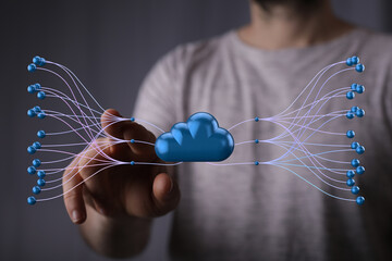 Aufkleber - Seamless data transfer and sharing via cloud computing.  High-speed network connections.