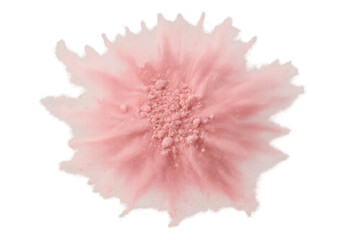 Poster - Pink powder bursting into a vibrant explosion against a transparent background, perfect for enhancing creative projects with dynamic energy