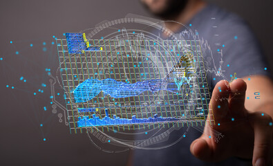 Poster - Visualizing global market trends. Interactive data analysis for informed decisions.