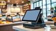 © miracle - Blank touch cash register terminal in catering facilities. bar and restaurant, payment system