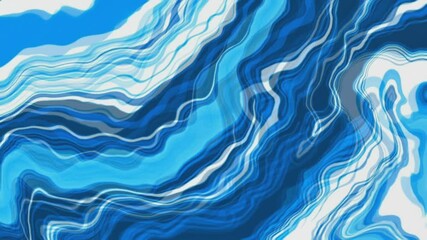 Wall Mural - Fluid Symphony in Blue: A vibrant display of swirling blues and subtle whites, creating an abstract depiction of fluid movement and tranquil energy. The artwork explores depth, form.