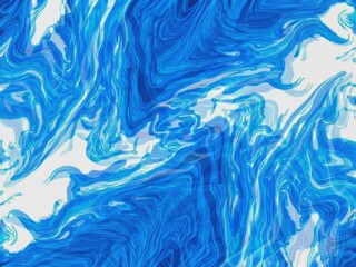 Wall Mural - Fluid Azure: A mesmerizing swirl of cerulean and azure hues creates an immersive sense of depth and motion, reflecting the endless expanse of the ocean. Capturing a dynamic artistic expression.