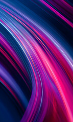 Poster - Abstract colorful curved lines creating a dynamic and vibrant composition with smooth gradients flow and light trails