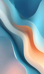 Poster - Abstract waves design with flowing layers and vibrant gradient colors for dynamic backdrop composition and artistic presentation