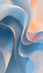 Poster - Abstract Fluid Art Gentle Waves of Serenity a Visual Symphony of Colors and Smoothness Captivating Design