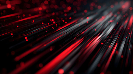 Poster - Abstract red and gray streaks with bokeh effect create a dynamic and futuristic background design