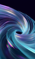 Poster - Abstract spiral design with flowing ribbons of light evoking movement and modern elegance for design backgrounds