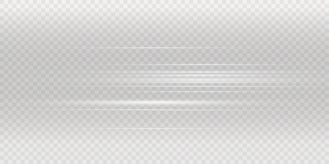 Poster - White horizontal lens flares pack. Laser beams, horizontal light rays. Collection effect light White line png. Beautiful light flares. Glowing streaks on light background.
