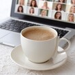 © Chalit - Coffee Break During a Virtual Meeting with Female Colleagues