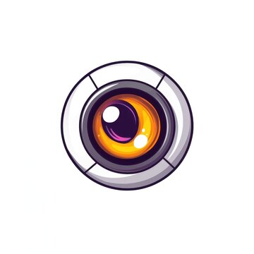 Cartoon robot eye graphic