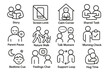 © Oleksandr - Illustrated icons representing positive parenting concepts and activities
