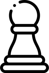 Poster - Illustration of isolated chess pawn piece vector icon illustration for strategy game design and board game assets usage vector