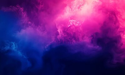 Wall Mural - Vibrant cosmic dust cloud, pink and blue hues.