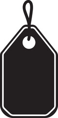 Fototapete - Minimalistic black vector illustration of a price label symbol.