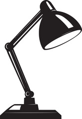 Fototapete - office table lamp clean simple icon silhouette black vector illustration