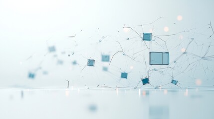 Poster - Digital connectivity in modern technology virtual environment abstract graphics futuristic perspective data visualization