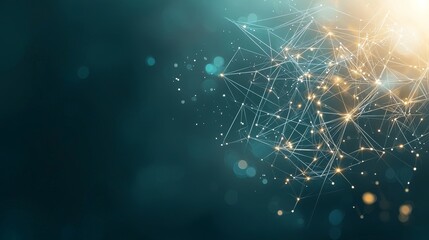 Fototapete - Dynamic data visualization digital space abstract art high-tech environment close-up view connectivity concept
