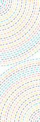 Aufkleber - White abstract background with colorful circle dotted lines radial. technology hi-tech futuristic template. Vector illustration.