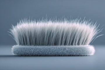 Poster - Soft bristle brush resting on a smooth surface highlighting its fine texture and design