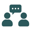 © MdArif - Illustration of Two People Communicating with a Speech Bubble Above Them Depicting Conversation and Social Interaction Dynamics