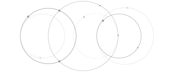 Poster - Vector abstract technology with circles dots connection concept.