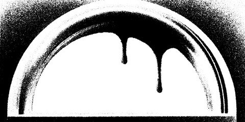 Poster - Abstract arched window frame in high contrast black and white for modern design
