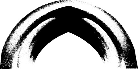 Poster - High contrast black and white arched window frame design