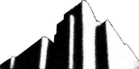 Poster - High contrast black and white bar graph segments for data visualization and analysis