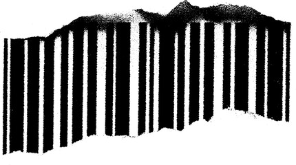 Aufkleber - Abstract high contrast black and white barcode pattern texture for modern design concepts