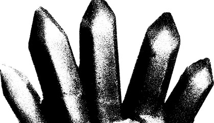 Aufkleber - Abstract barnacle cluster in high contrast black and white art