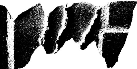 Poster - Grunge graffiti fragment on brick wall with high contrast black and white design