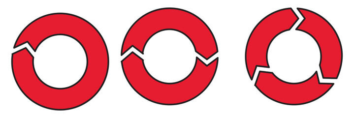 Poster - Circle arrow vector icon set. Rotation, recycle and  icon symbols. Circle arrow icon set. Symbol of reload, refresh, loading, recycle and repeat.