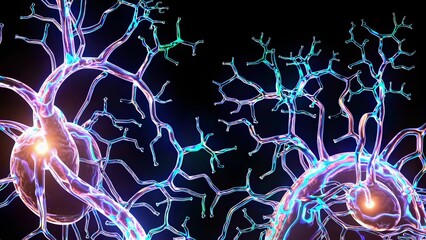 Poster - Complex network of interconnected neurons transmitting electrical and chemical signals, forming the basis of communication in the nervous system
