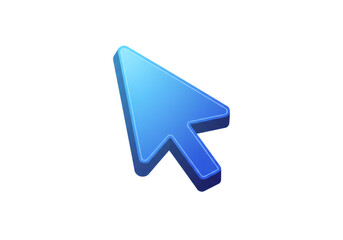 Leinwandbilder - Blue Cursor Arrow Isolated on Transparent Background for Web Interface Design