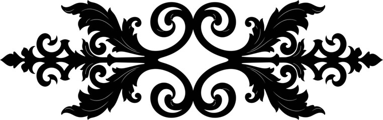 Poster - Download black floral vector ornament design decorative scroll flourish element illustration isolated 100 editable stock vector illustration