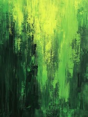 Poster - Rich textured green abstract painting with bold brushstrokes, creating a dynamic and artistic visual effect. Ideal for modern decor and design backgrounds.