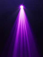 Poster - Vivid purple spotlight beam on dark background.