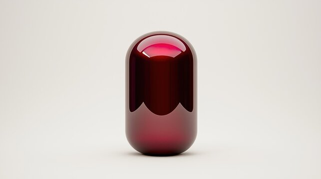Deep crimson capsule form