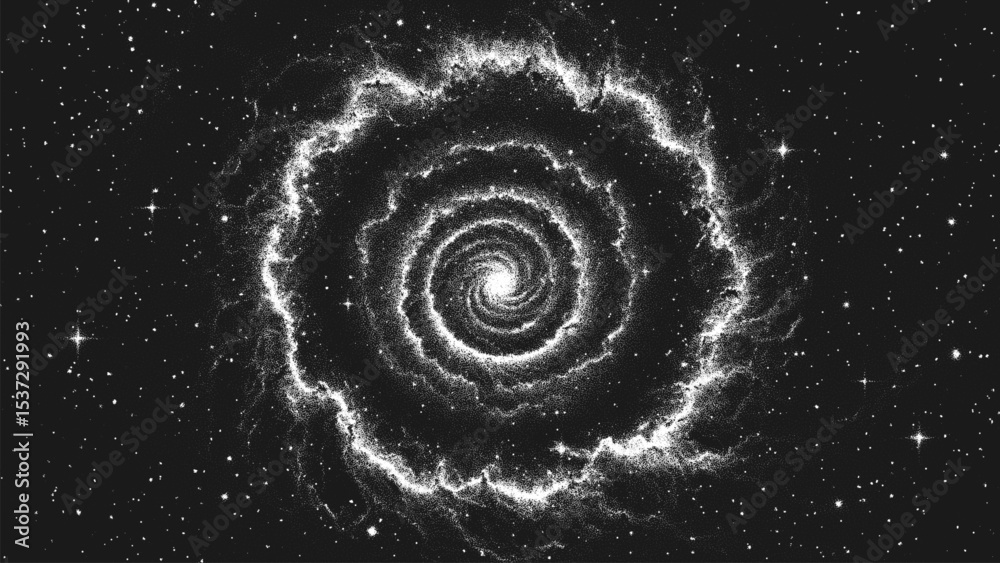 Supernova Style Cosmic supernova explosion forming a new galaxy in deep space with ...