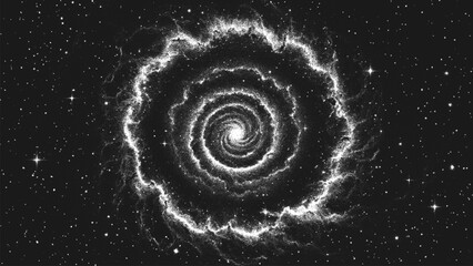 Wall Mural - cosmic supernova explosion forming a new galaxy in deep space with swirling dust and gas clouds form