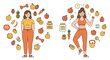 © markusmiller - Healthy lifestyle transformation concept with fitness and nutrition elements for motivation and inspiration vector illustration