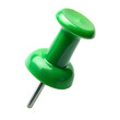 © SADNAN - green push pin on transparent background